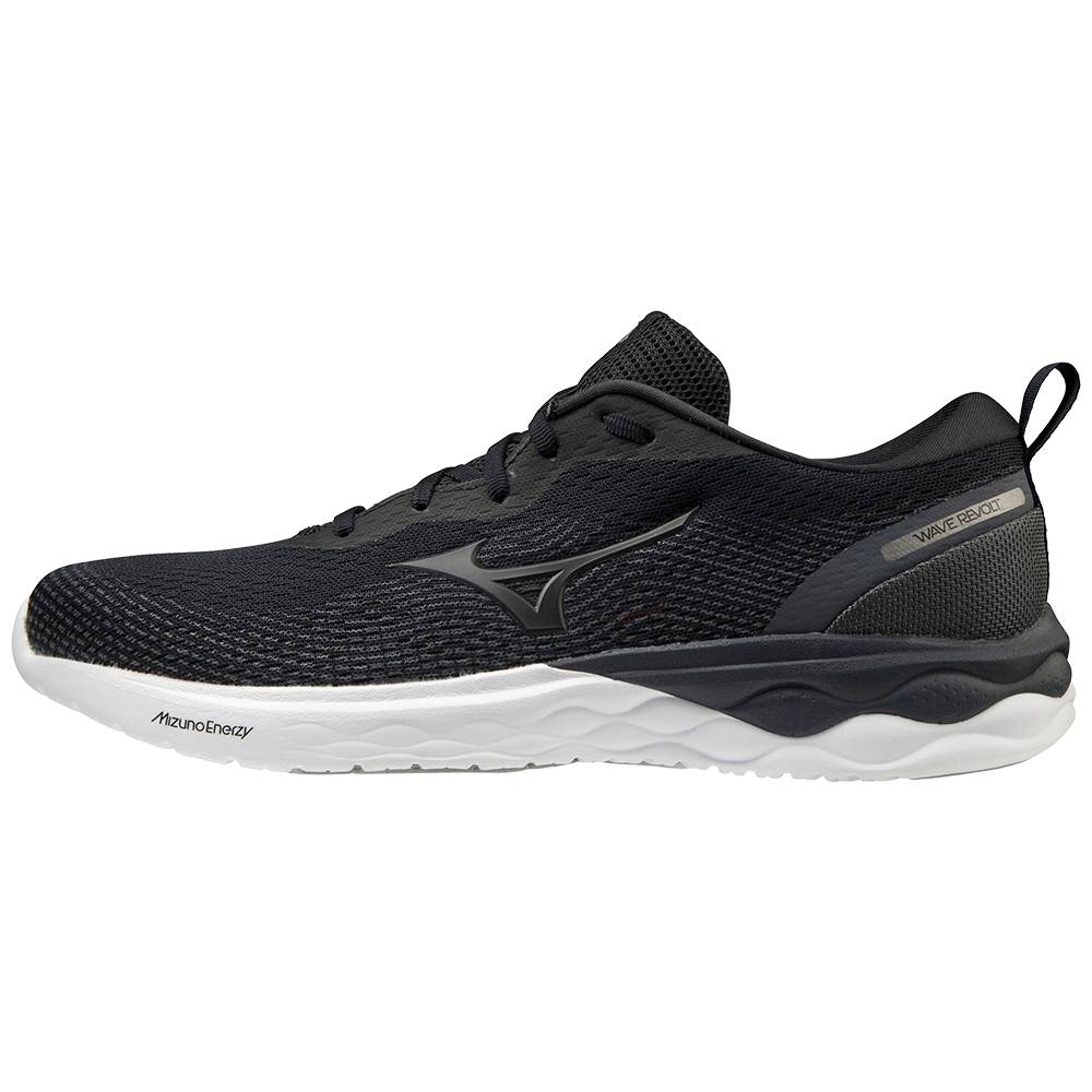 Sapatilhas Running Mizuno Wave Revolt - Homem - Pretas/Branco - JTGPY1437